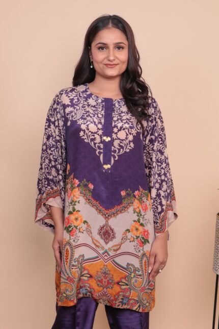Purple Heritage Crepe Tough Matching Set