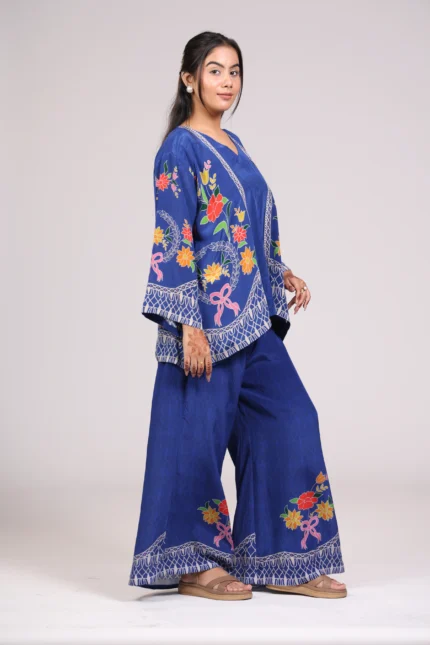 Midnight Flora Crepe Tough Co-ord Set